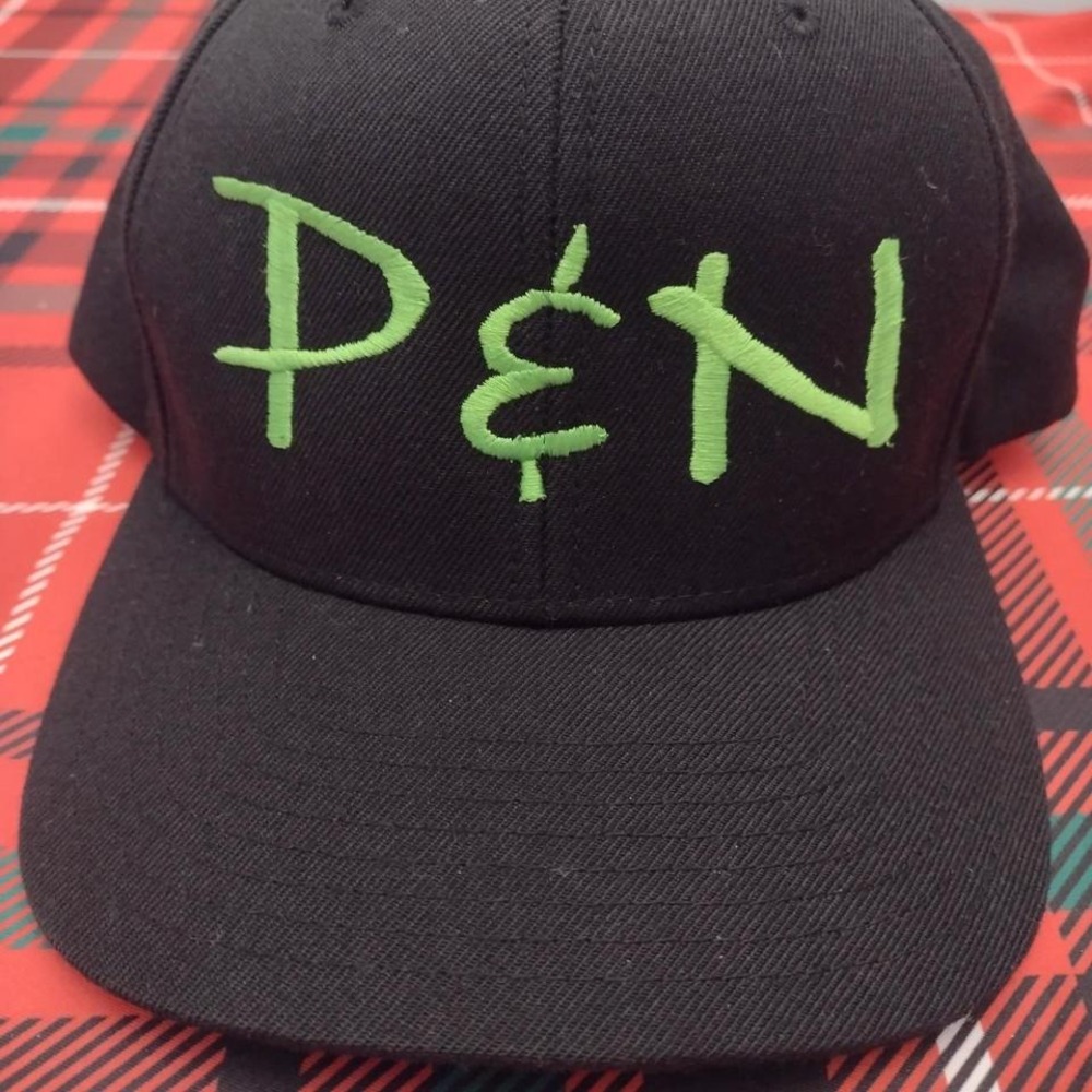 Black and green P & N skater snapback hat